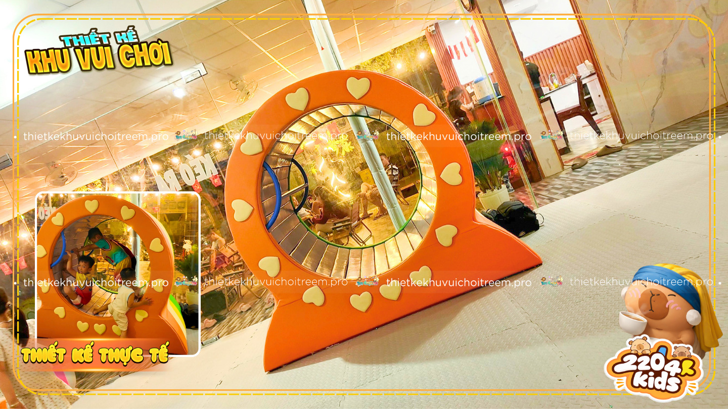 Lồng xoay tiền đình  của dự án thiết kế khu vui chơi Đồng Nai - 2204 Kids