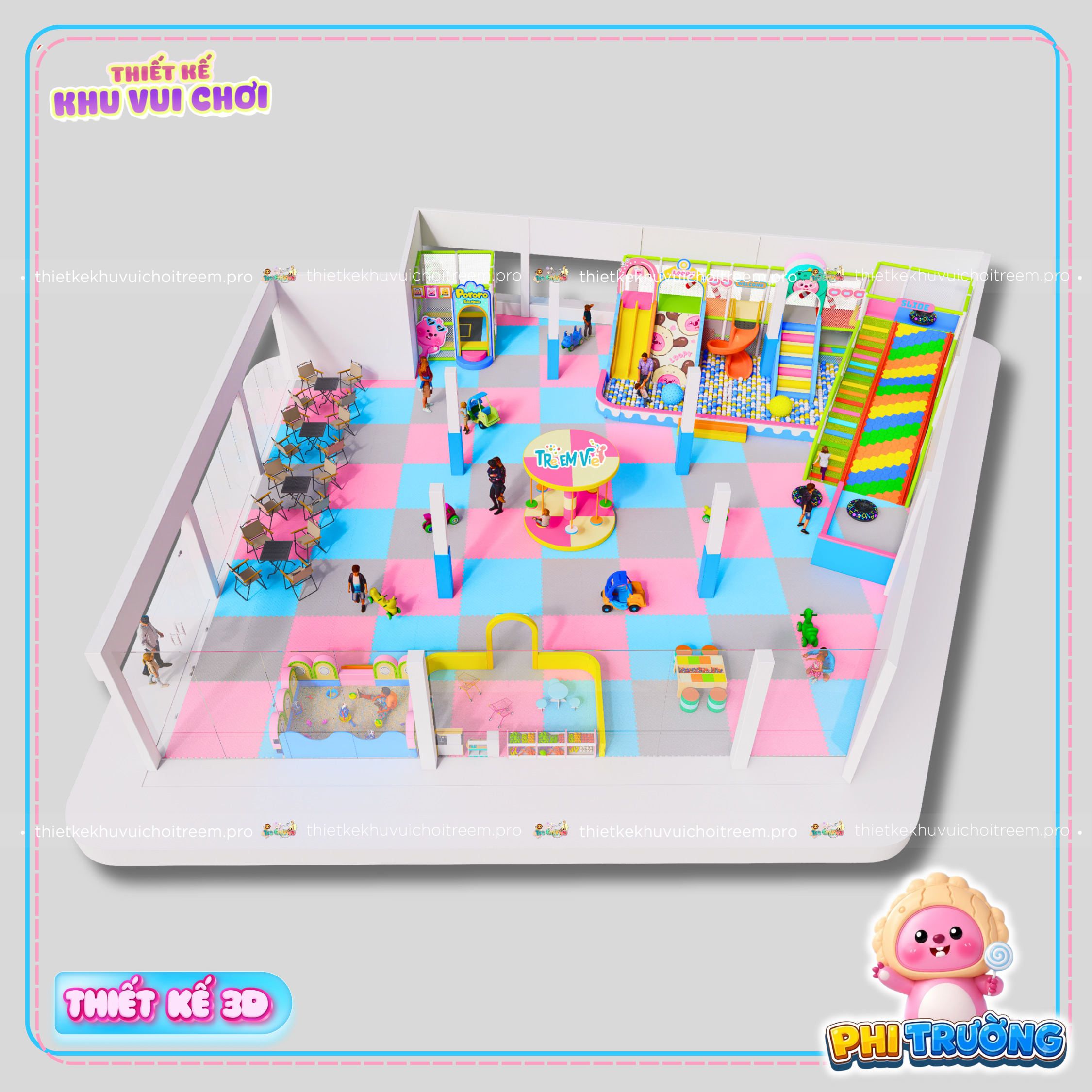 Mô hình 3D thiết kế khu vui chơi Tây Ninh - Phi Trường