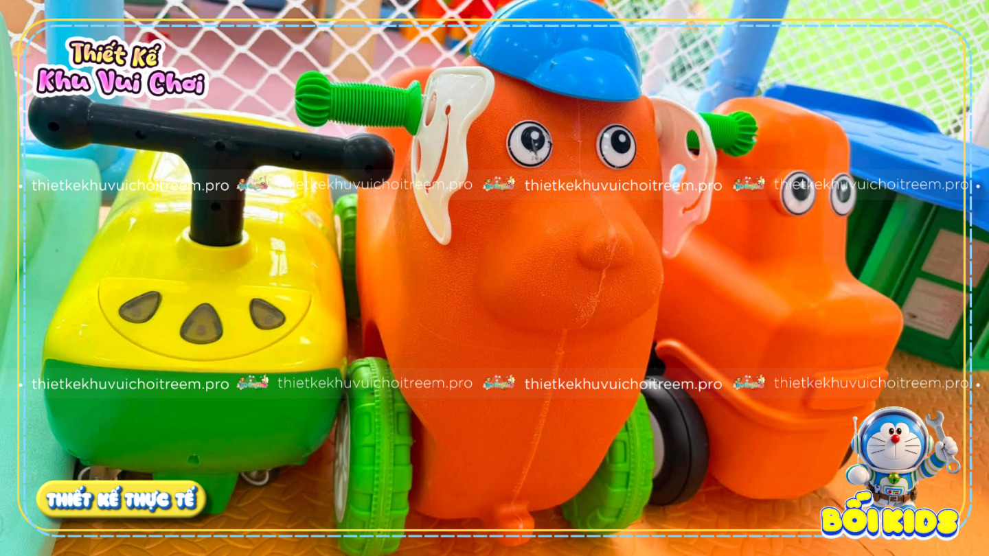 Xe chòi chân của dự án thiết kế khu vui chơi Bắc Ninh - Bối Kids