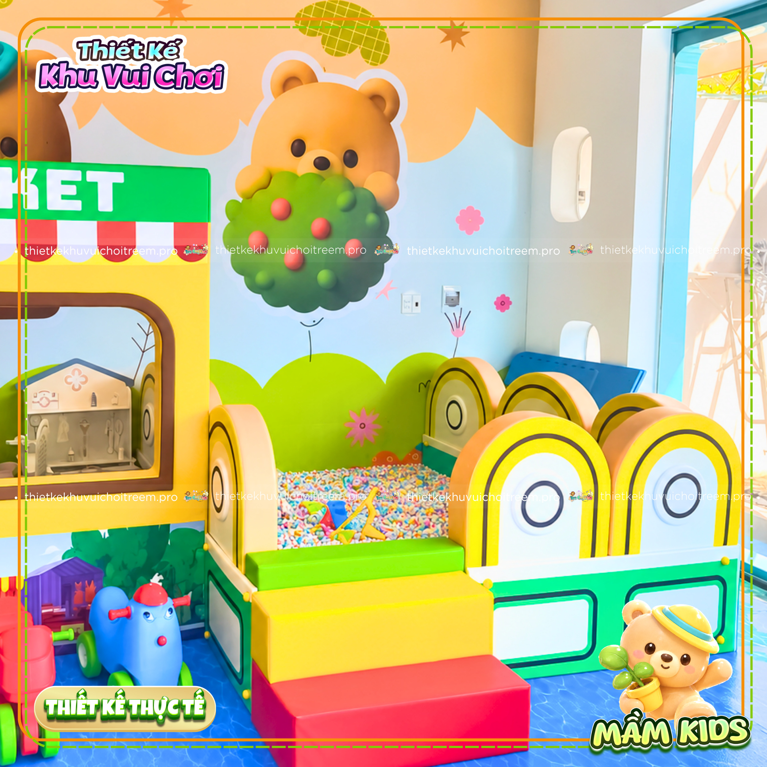 Hồ hạt của dự án thiết kế khu vui chơi Đắk Lắk - Mầm Kids