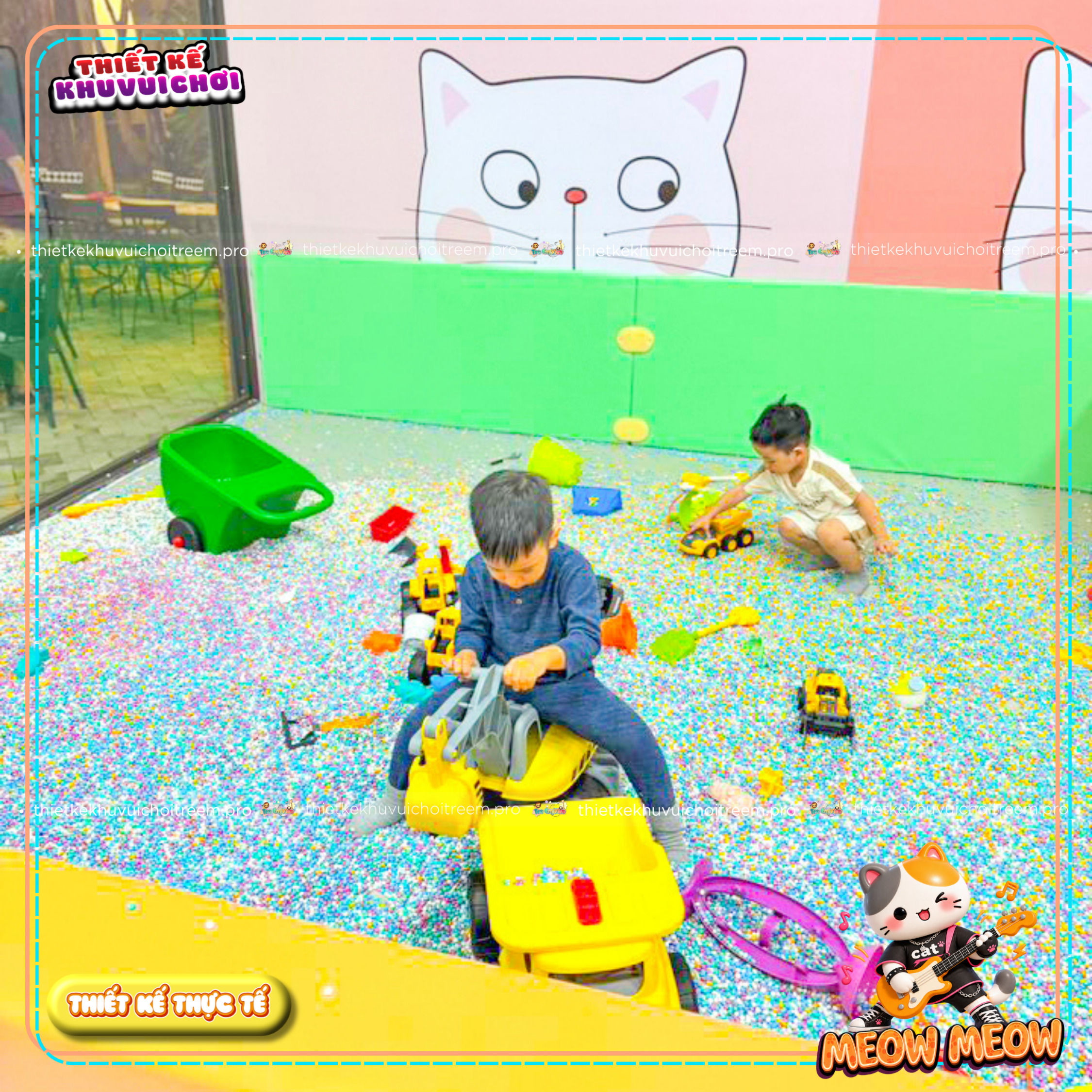Hồ hạt của dự án thiết kế khu vui chơi Kon Tum - Meow Meow