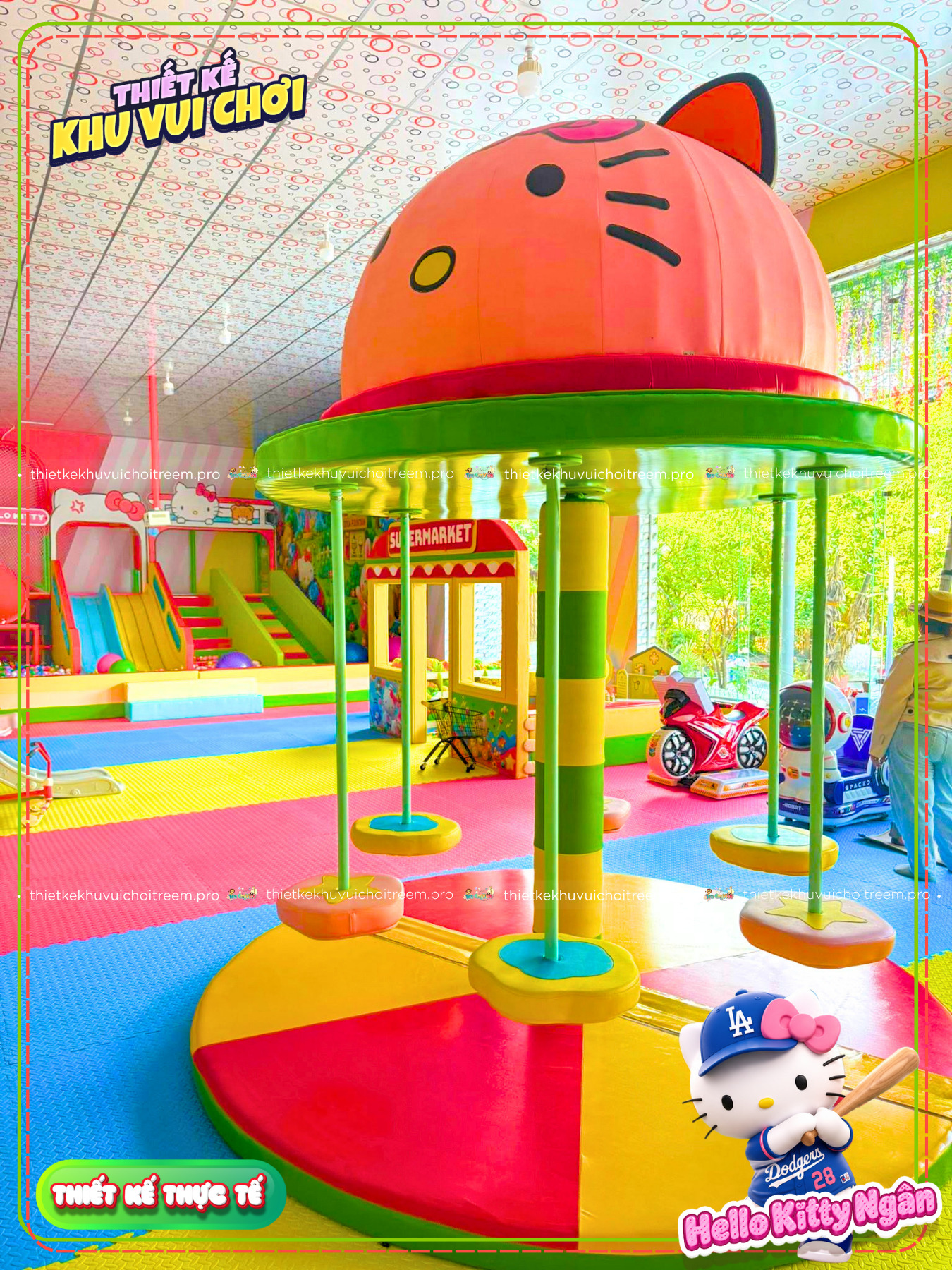 Đu quay của dự án thiết kế khu vui chơi Vĩnh Long - Hello Kitty Ngân