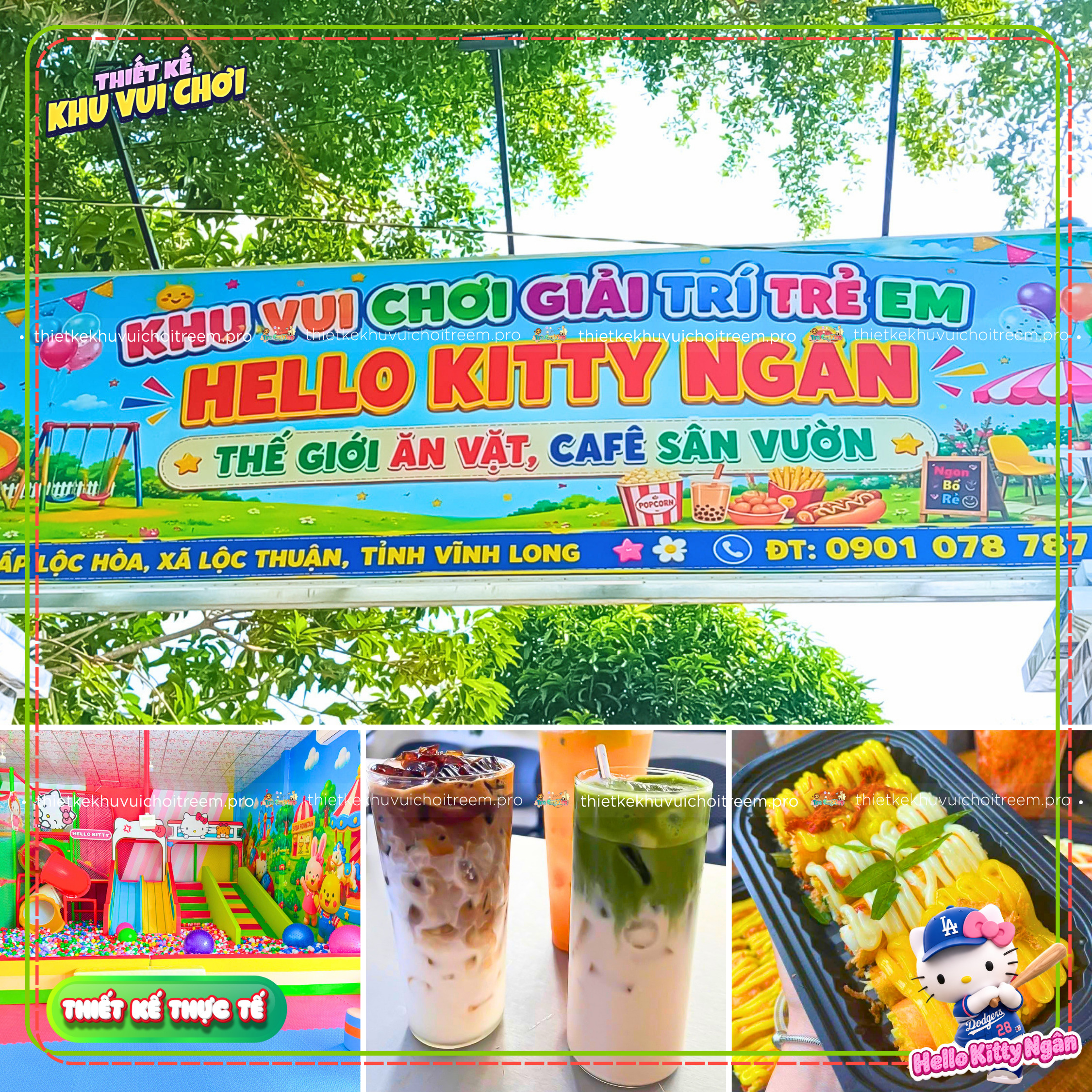 Mô hình khu vui chơi kết hợp F&B của Hello Kitty Ngân