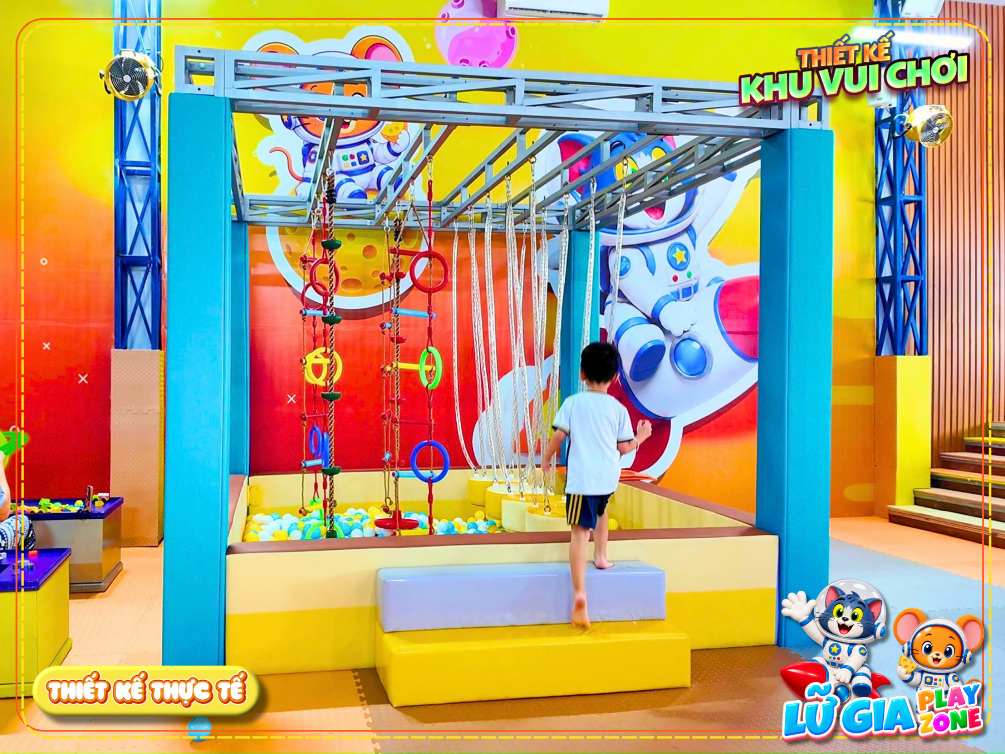 Hệ thống sasuke của dự án thiết kế khu vui chơi Cần Thơ - Lữ Gia Playzone