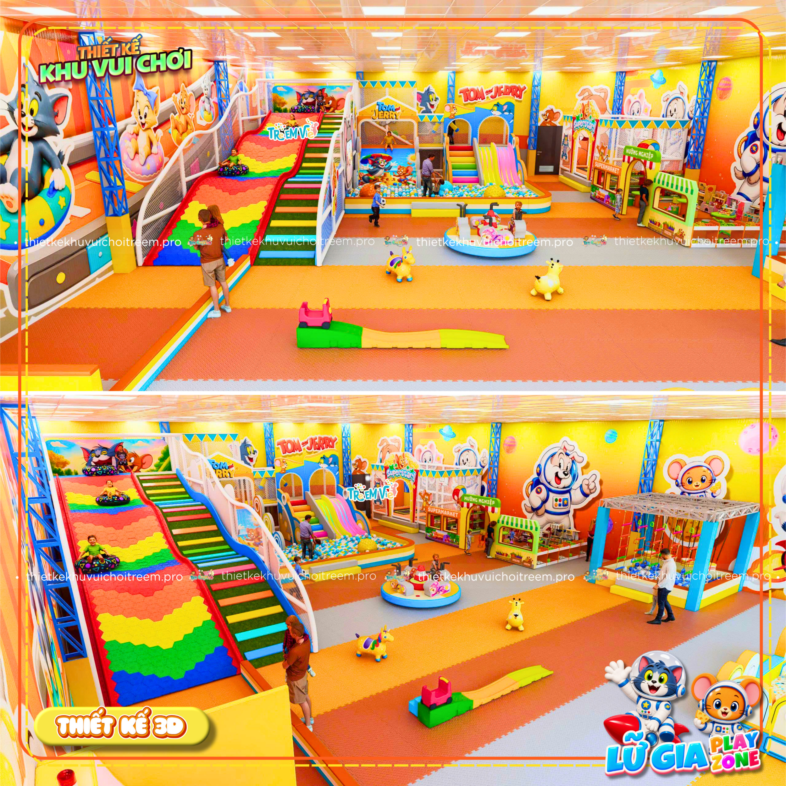 Phối màu của của dự án thiết kế khu vui chơi Cần Thơ - Lữ Gia Playzone