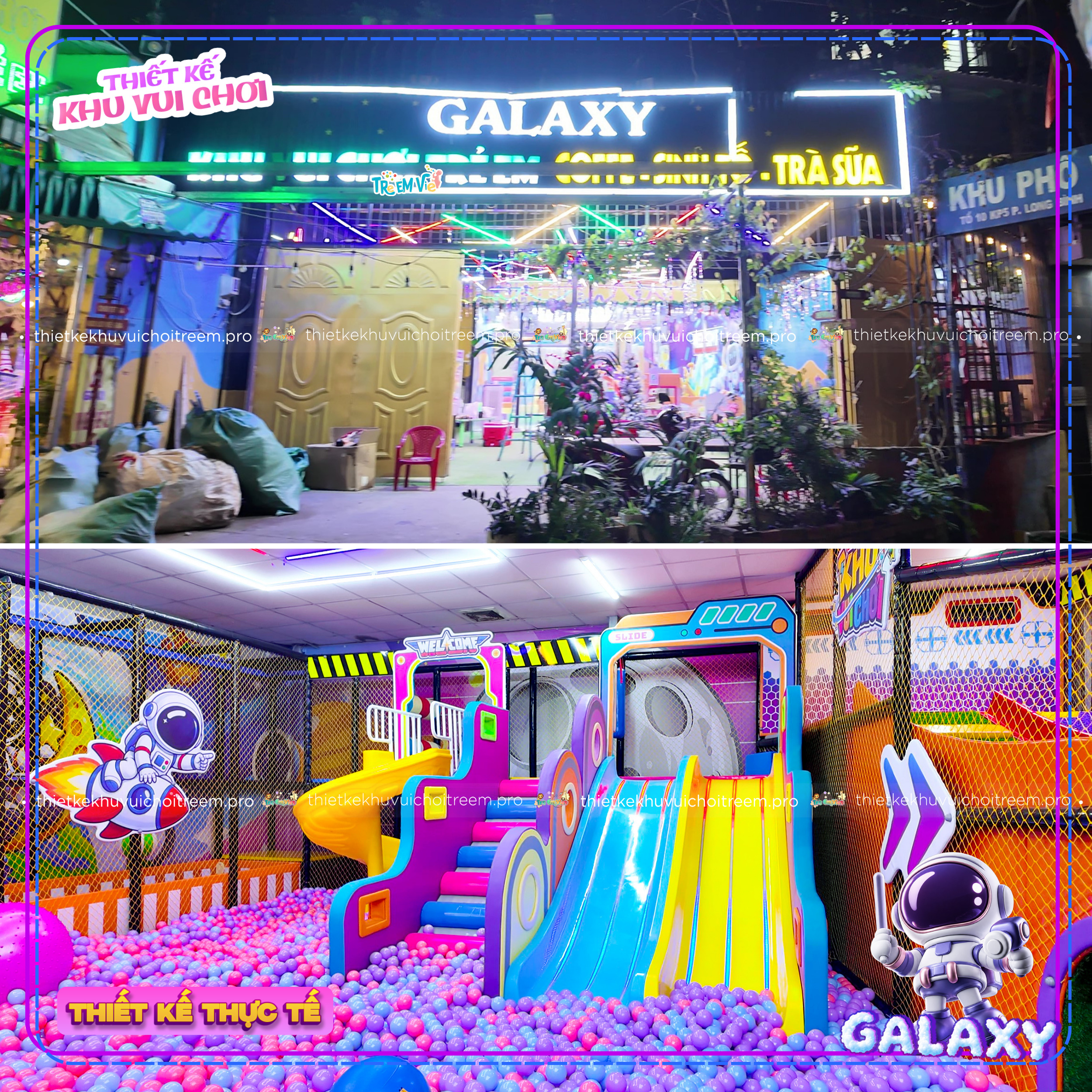 Mô hình kids cafe thiết kế khu vui chơi Đồng Nai - Galaxy