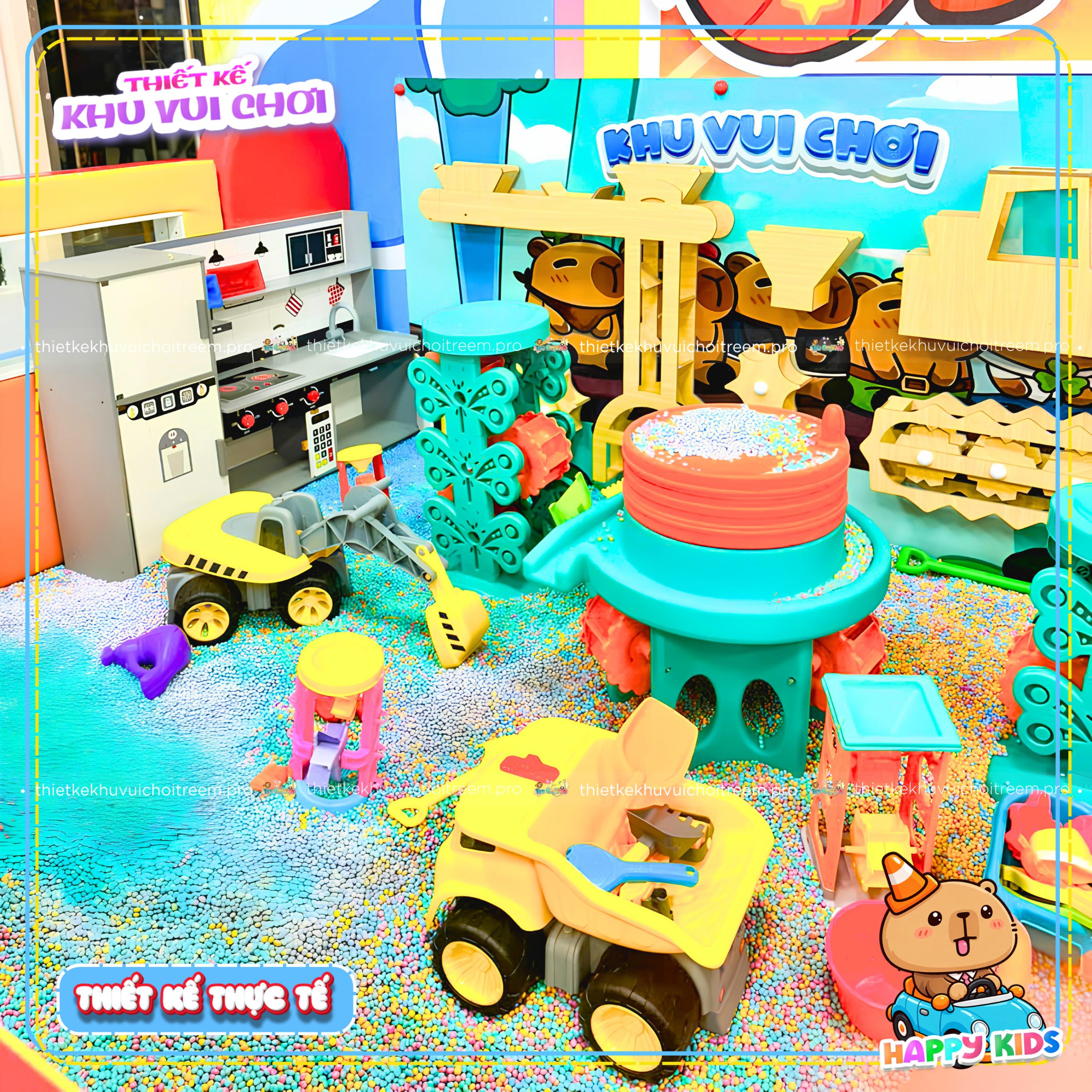 Hồ hạt của dự án thiết kế khu vui chơi Huế - Happy Kids