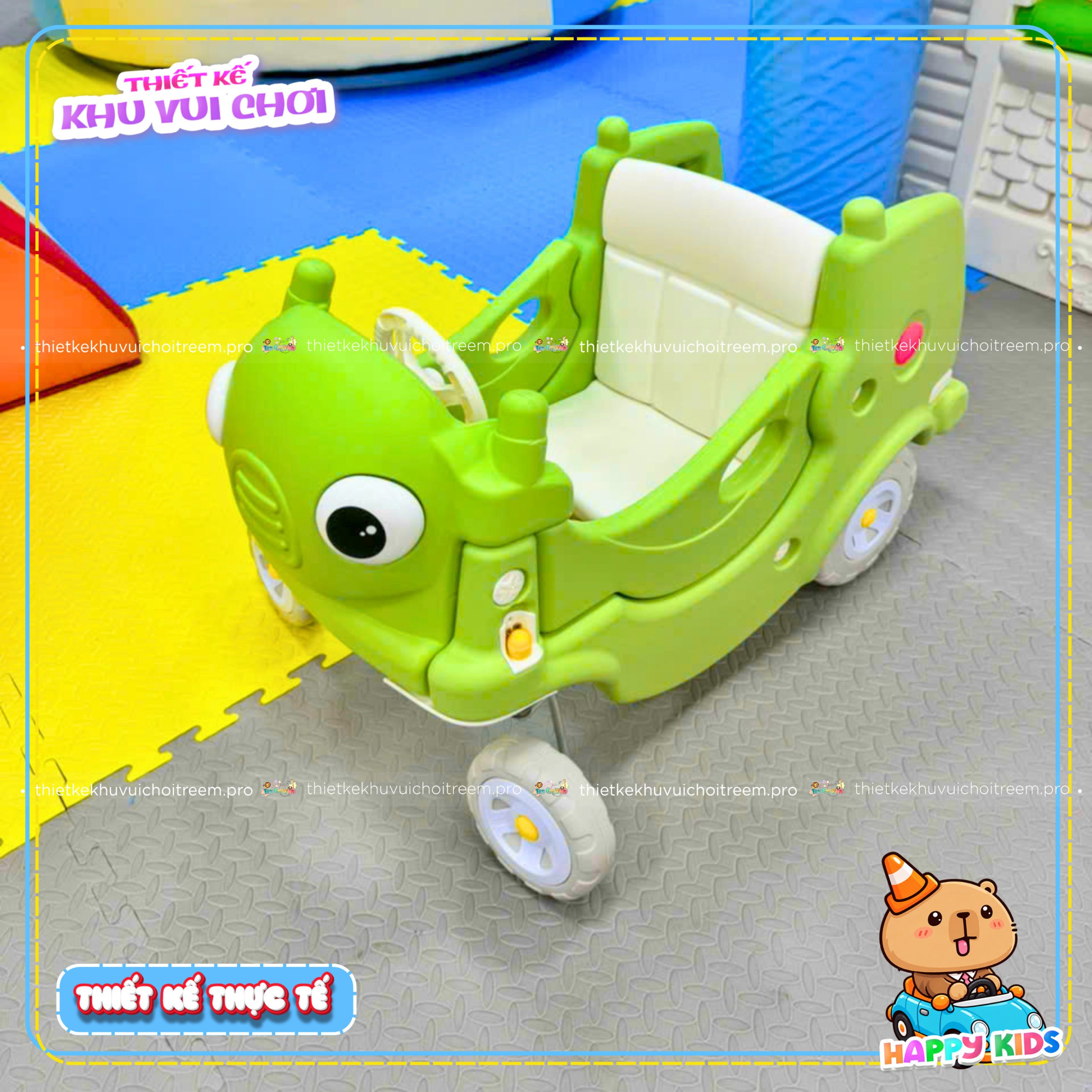 Xe chòi chân của dự án thiết kế khu vui chơi Huế - Happy Kids