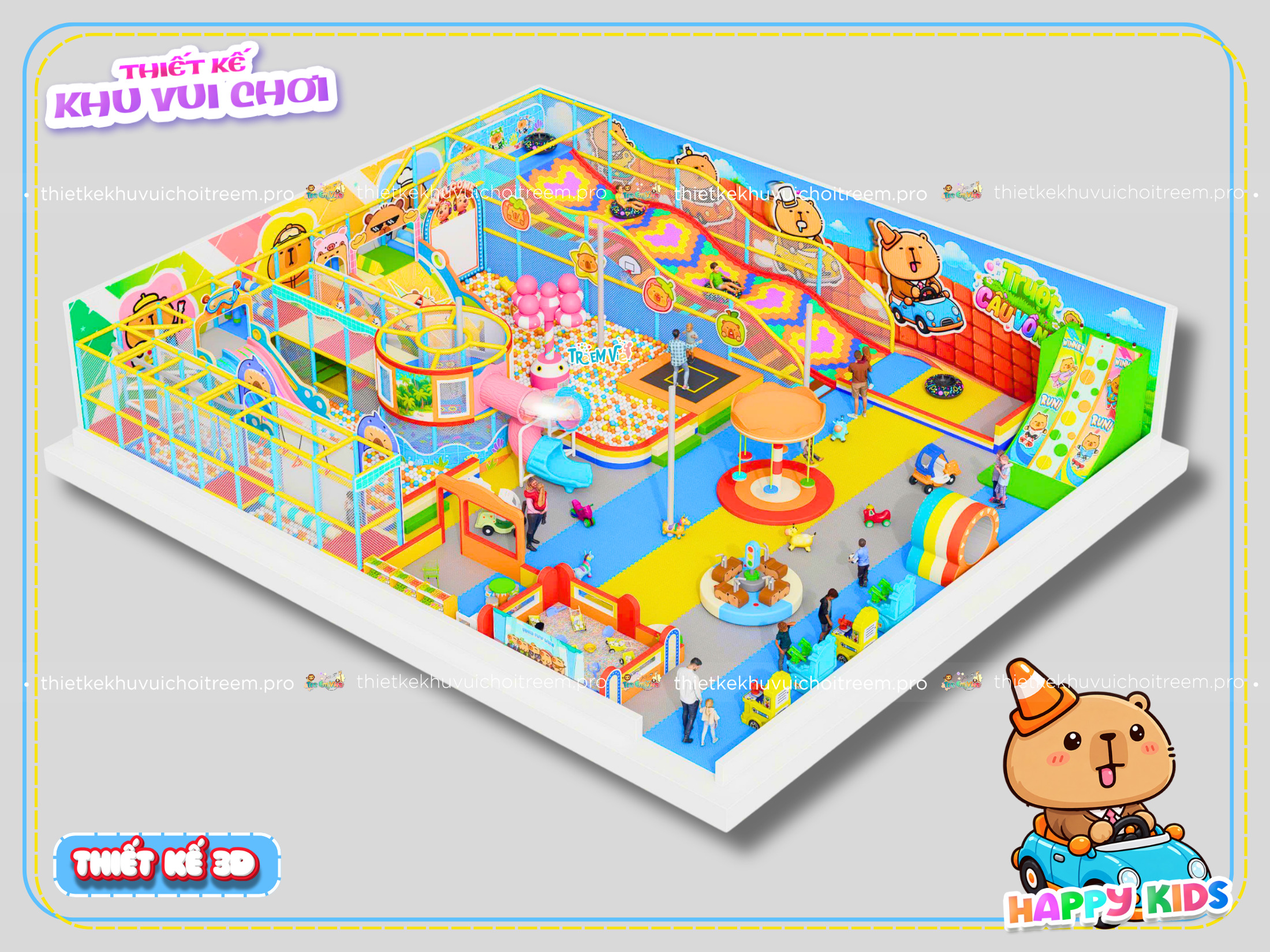Chủ đề của dự án thiết kế khu vui chơi Huế - Happy Kids