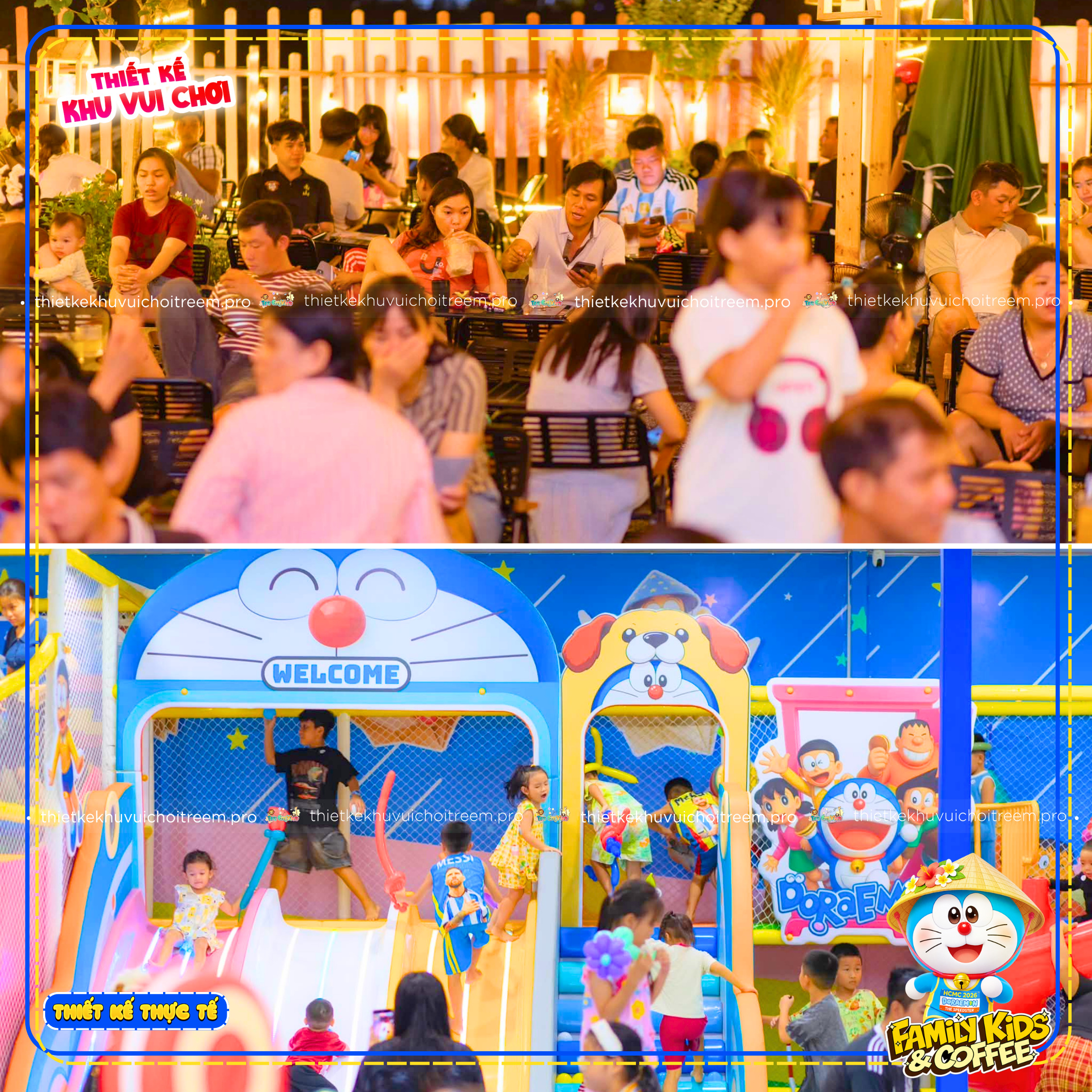 Mô hình kinh doanh khu vui chơi kết hợp quán cà phê của Family Kids & Coffee