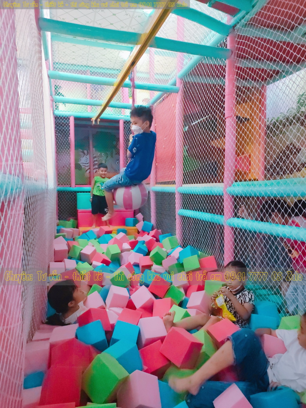Khu vui chơi trẻ em trong nhà ở Tiền Giang.
