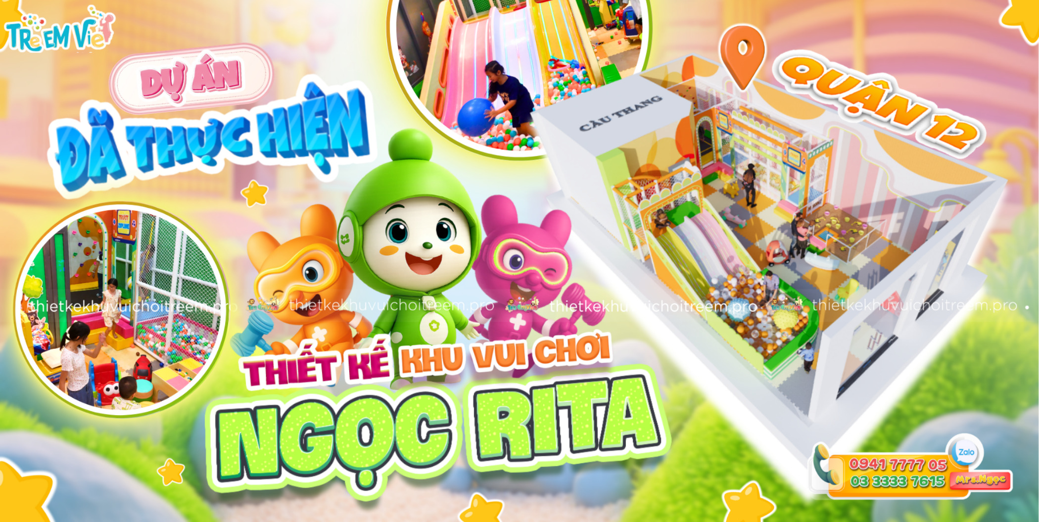 Banner Thiết Kế Kids Cafe Quận 12 Ngọc Rita