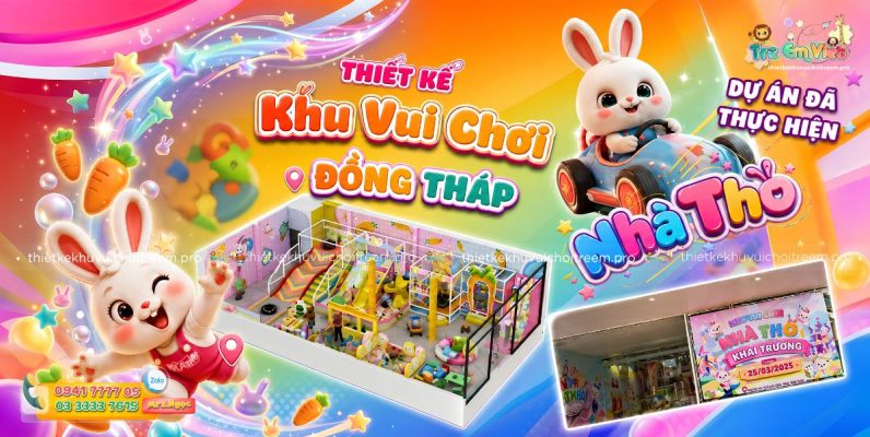 Thiết kế thi công khu vui chơi Đồng Tháp - Dự án Nhà Thỏ