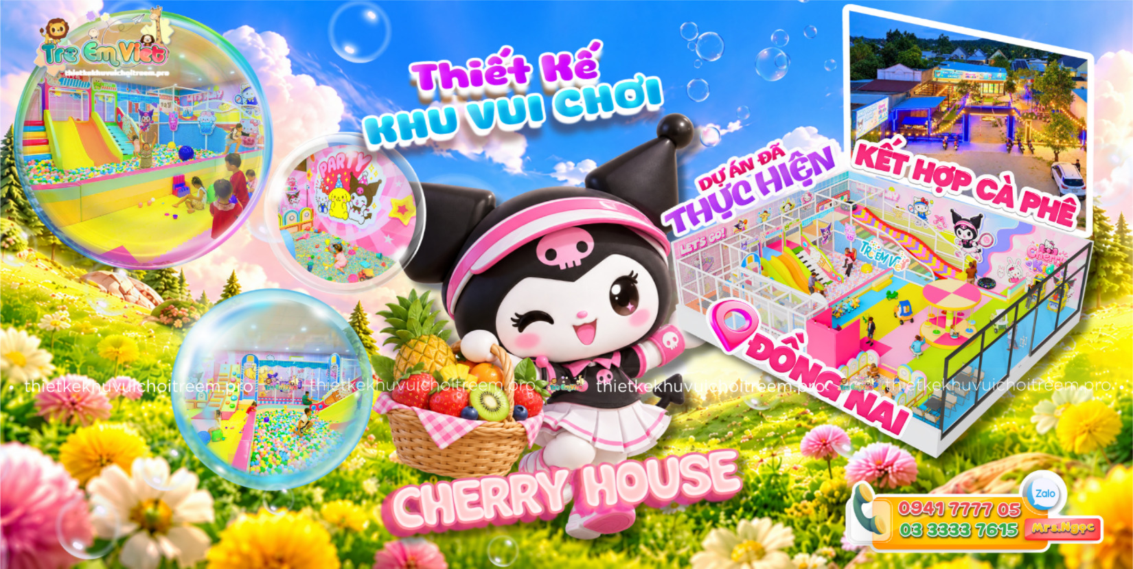 Banner Thiết kế khu vui chơi Đồng Nai - Cherry House