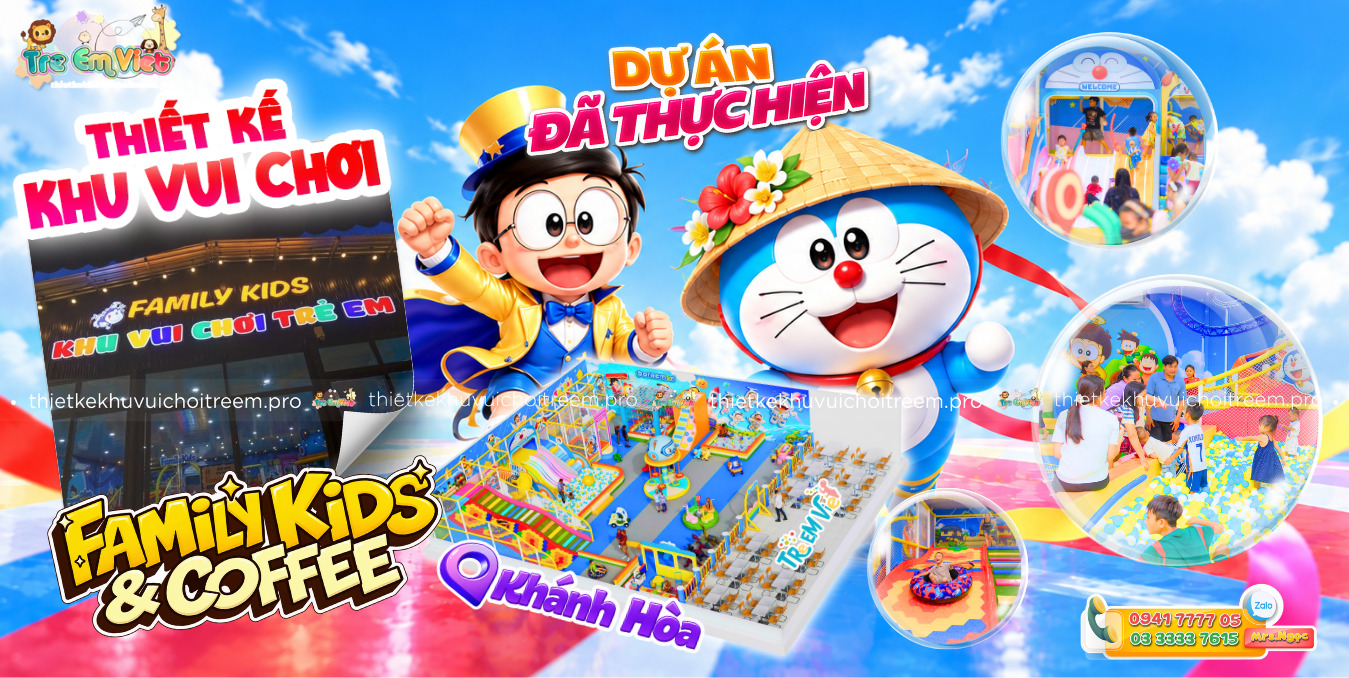 Banner Thiết kế khu vui chơi Khánh Hòa - Family Kids & Coffee